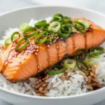 Asian Glazed Salmon Rice Bowl - featured image