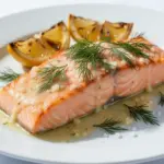 baked salmon fillets with garlic butter - featured image