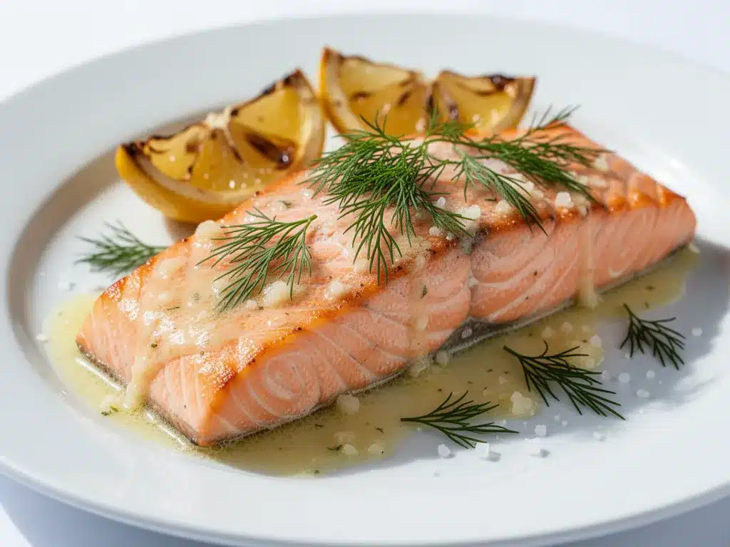 Baked Salmon Fillets with Garlic Butter: 15-Min Easy Dinner 4 baked salmon fillets with garlic butter preparation steps