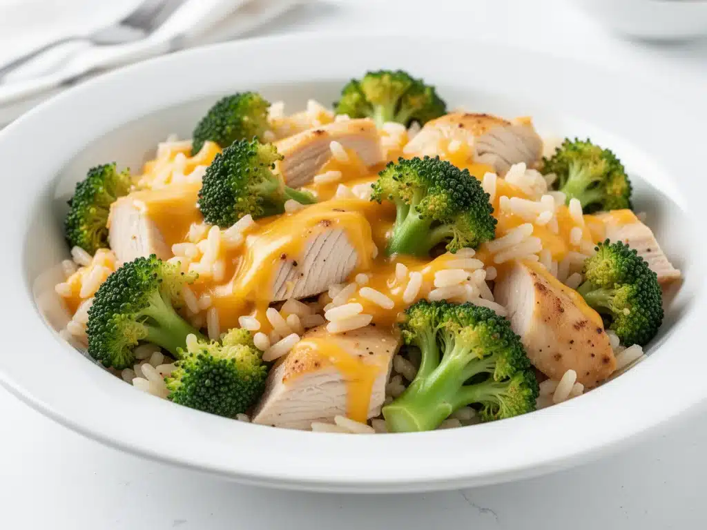 cheesy chicken and rice casserole - featured image
