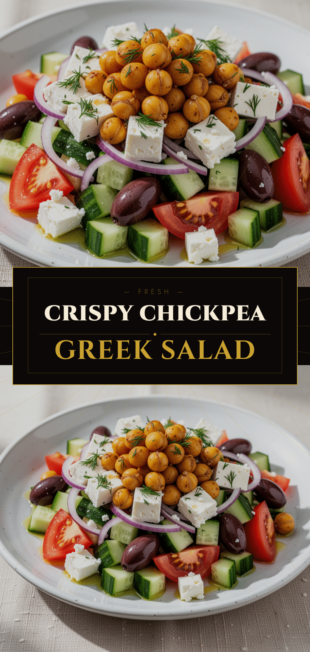 Chopped Greek Salad with Crispy Chickpeas: 10-Min Healthy Dinner 5 Chopped Greek Salad with Crispy Chickpeas recipe