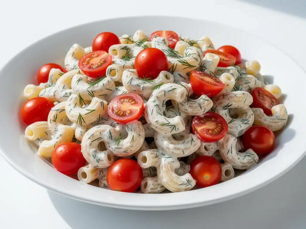 creamy dill pasta salad - featured image