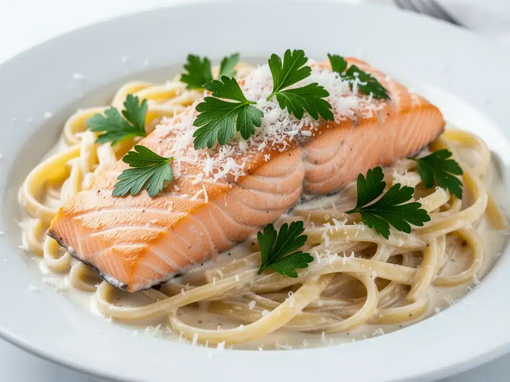Creamy Salmon Alfredo: Best Easy Weeknight Dinner 4 creamy salmon alfredo preparation steps