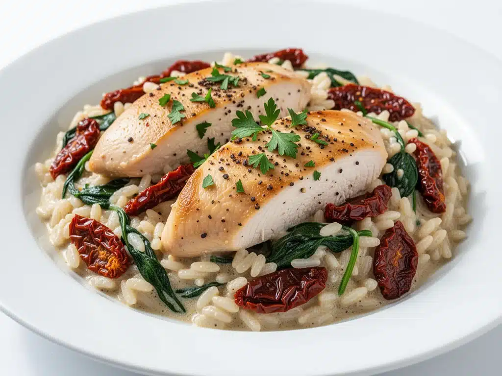creamy Tuscan chicken and rice skillet - featured image