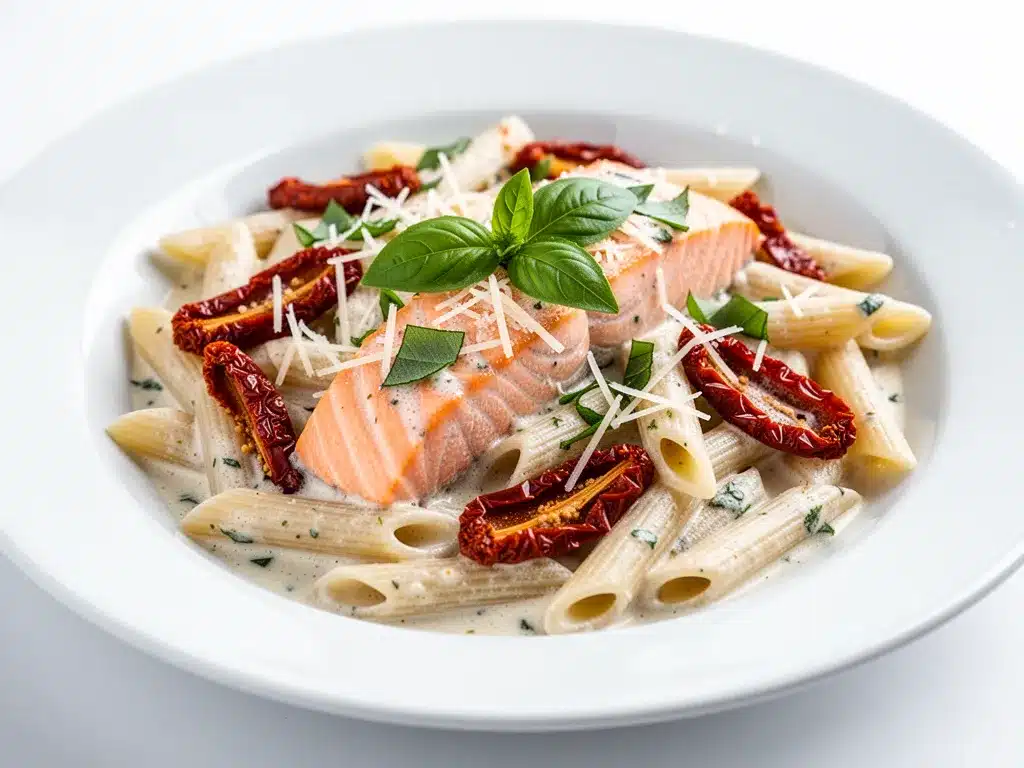 Creamy Tuscan Salmon Pasta: Easy One-Pan Recipe 4 creamy Tuscan salmon pasta preparation steps