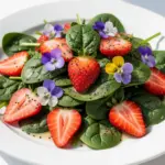 fresh strawberry spinach salad - featured image