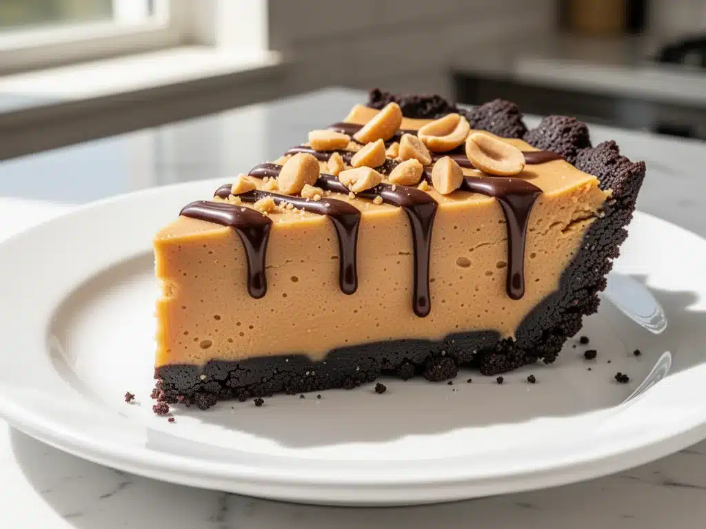 frozen peanut butter pie - featured image