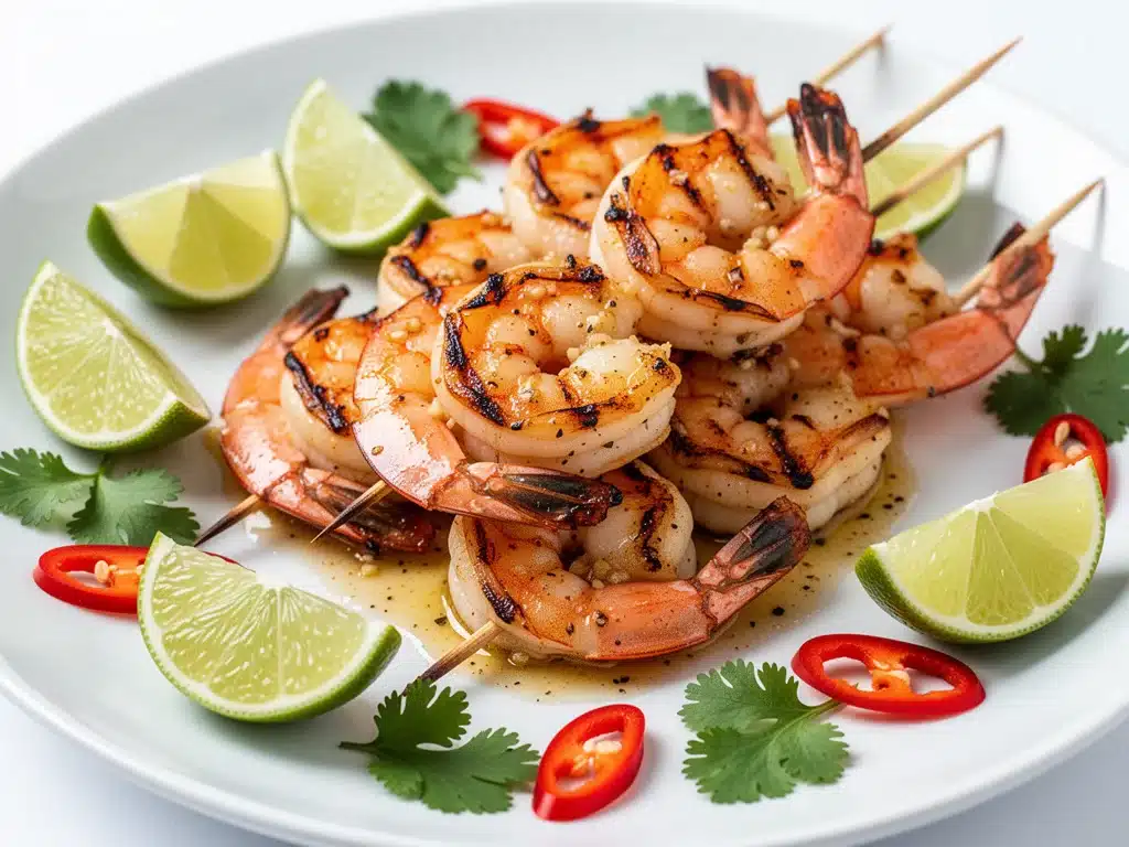 Garlic Butter Grilled Shrimp Skewers - featured image