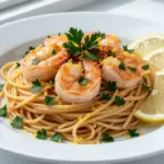 garlic butter shrimp pasta - featured image