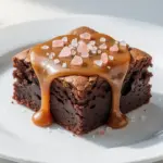 gooey salted caramel brownies - featured image