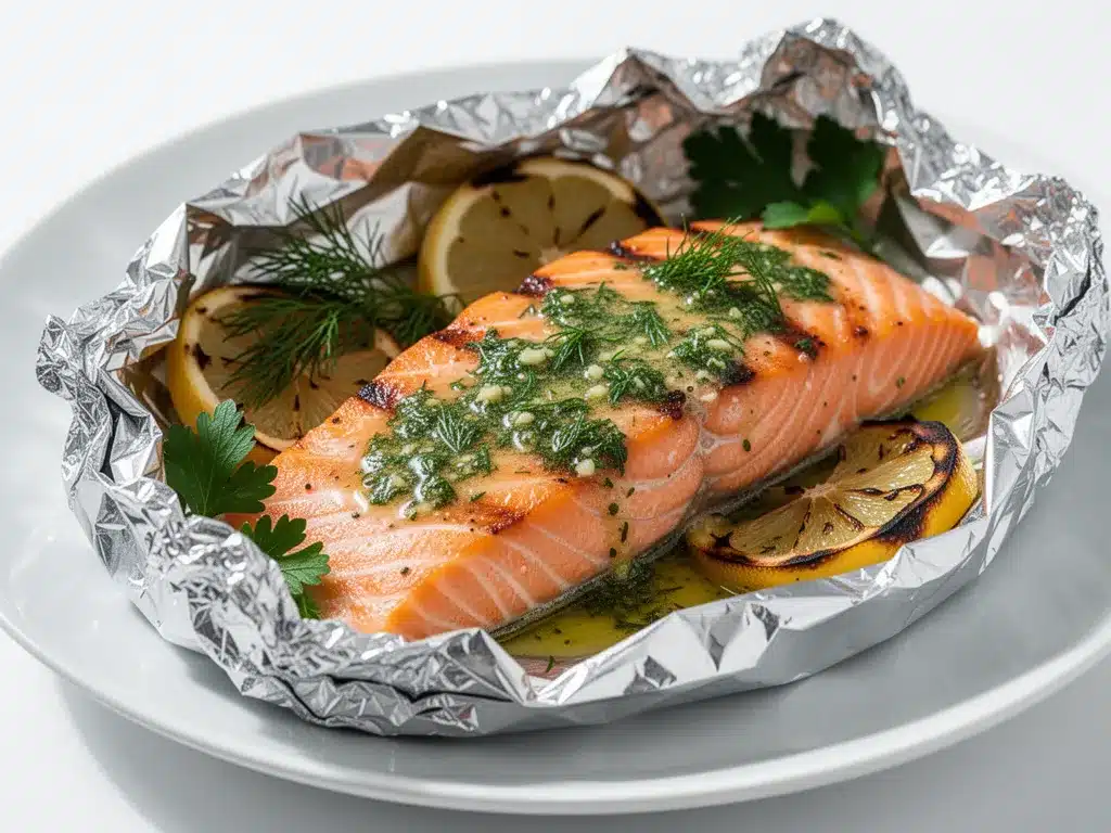 Grilled Salmon Foil Packets: Best Easy Takeout Replacement 4 Grilled Salmon Foil Packets preparation steps
