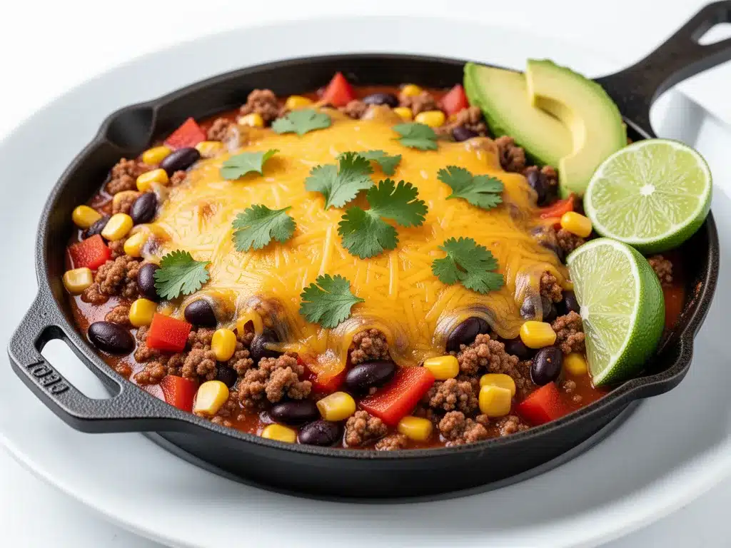 Ground Beef Taco Skillet: 30-Min Easy Cheesy Dinner 4 ground beef taco skillet preparation steps