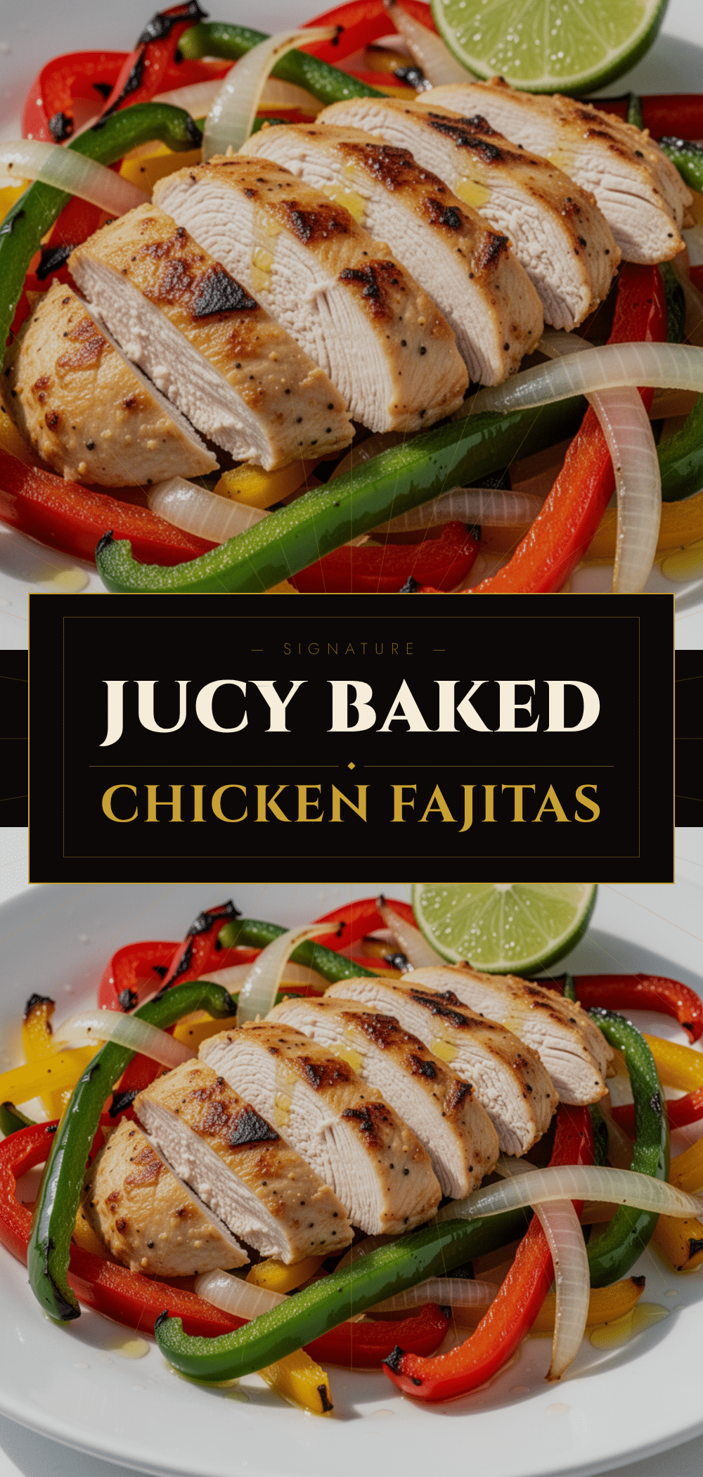 Healthy Baked Chicken Fajitas: 30-Min Quick Weeknight Dinner 5 Healthy Baked Chicken Fajitas recipe
