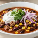 healthy turkey chili - featured image