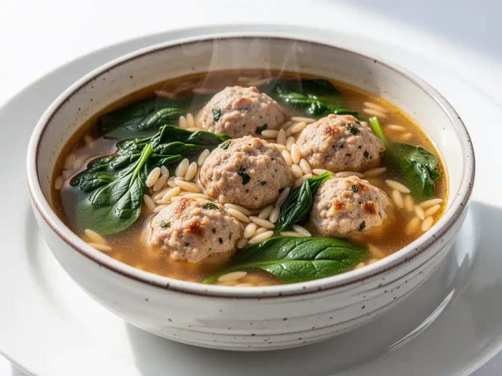 Healthy Turkey Meatball Soup: 20-Minute Weight Loss Recipe 4 healthy turkey meatball soup preparation steps