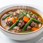 homestyle ground beef and vegetable soup - featured image