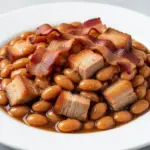 Labor Day Crockpot Baked Beans with Bacon - featured image