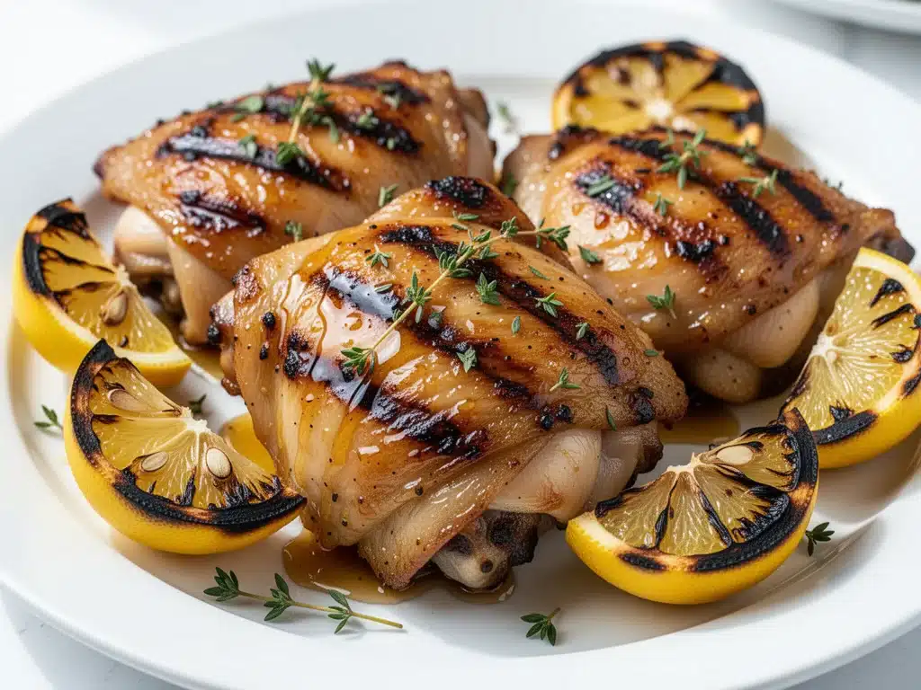 Labor Day Grilled Honey Garlic Chicken Thighs - featured image