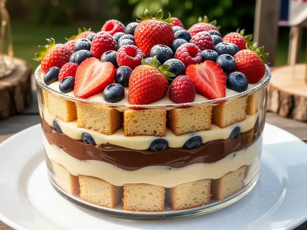 layered berry trifle - featured image