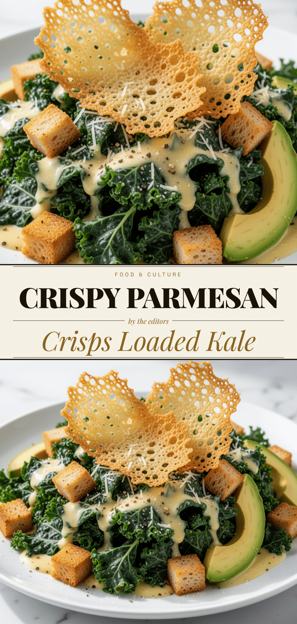 Loaded Kale Caesar Salad with Crispy Parmesan Crisps 5 loaded kale caesar salad recipe