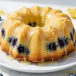moist lemon blueberry bundt cake - featured image