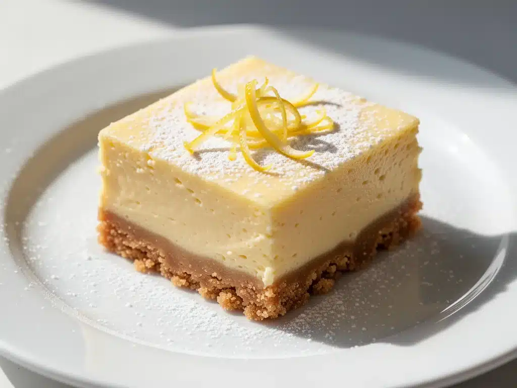 no-bake lemon cheesecake bars - featured image