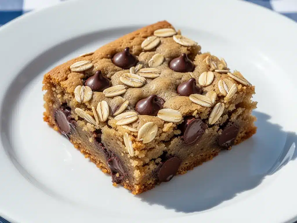 Oatmeal Chocolate Chip Cookie Bars: Easy Labor Day Picnic Recipe 4 oatmeal chocolate chip cookie bars preparation steps