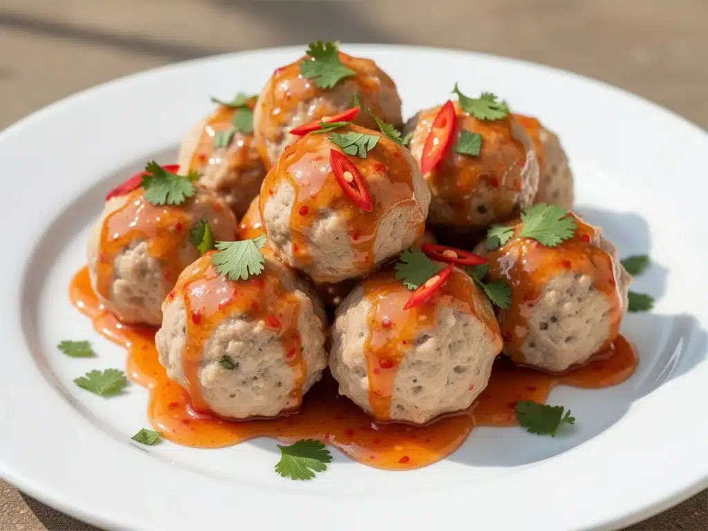 one-pan ground chicken meatballs - featured image