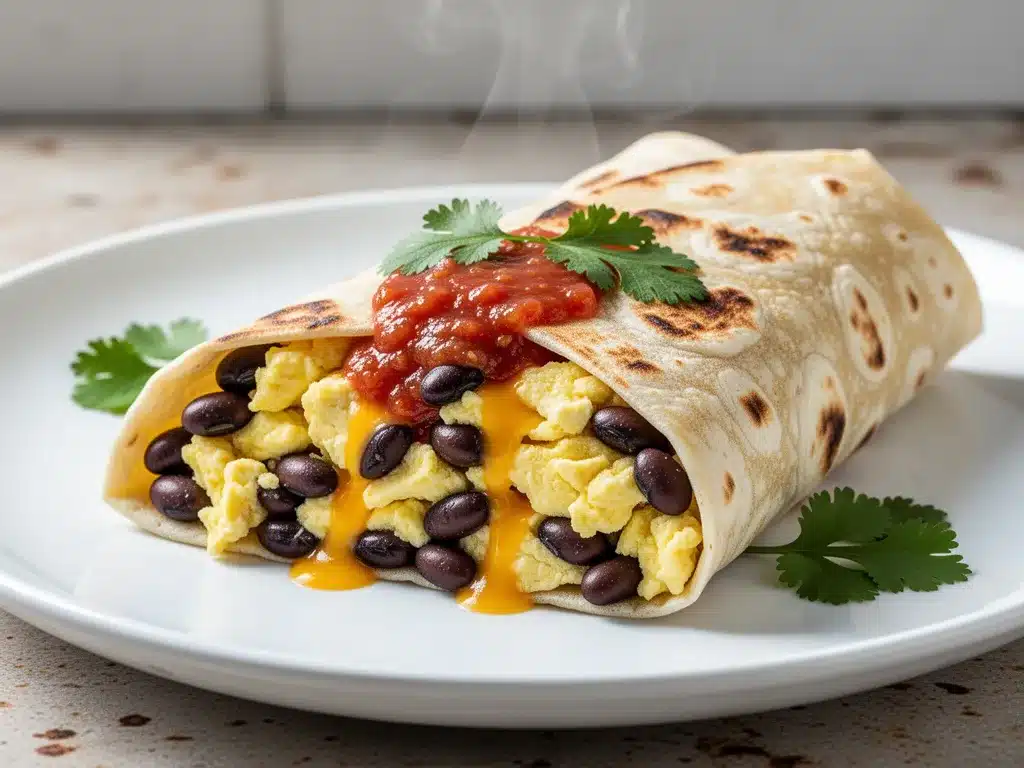 Protein-Packed Breakfast Burrito: 5-Ingredient Easy Recipe 4 protein-packed breakfast burrito preparation steps