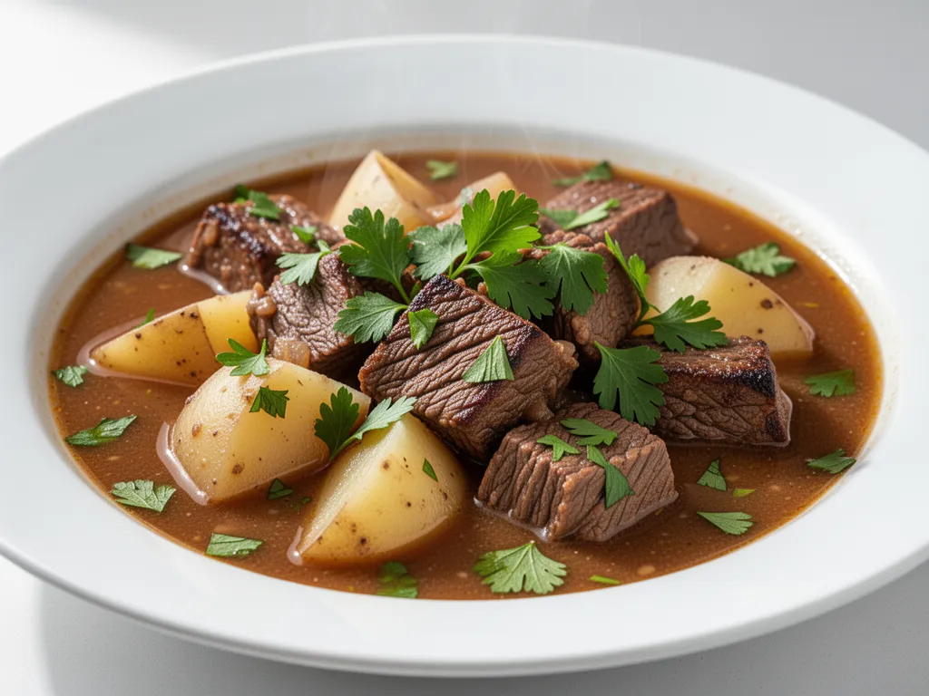 Slow Cooker Beef and Potato Stew: 5 Easy Comfort Food Meals 4 slow cooker beef and potato stew preparation steps