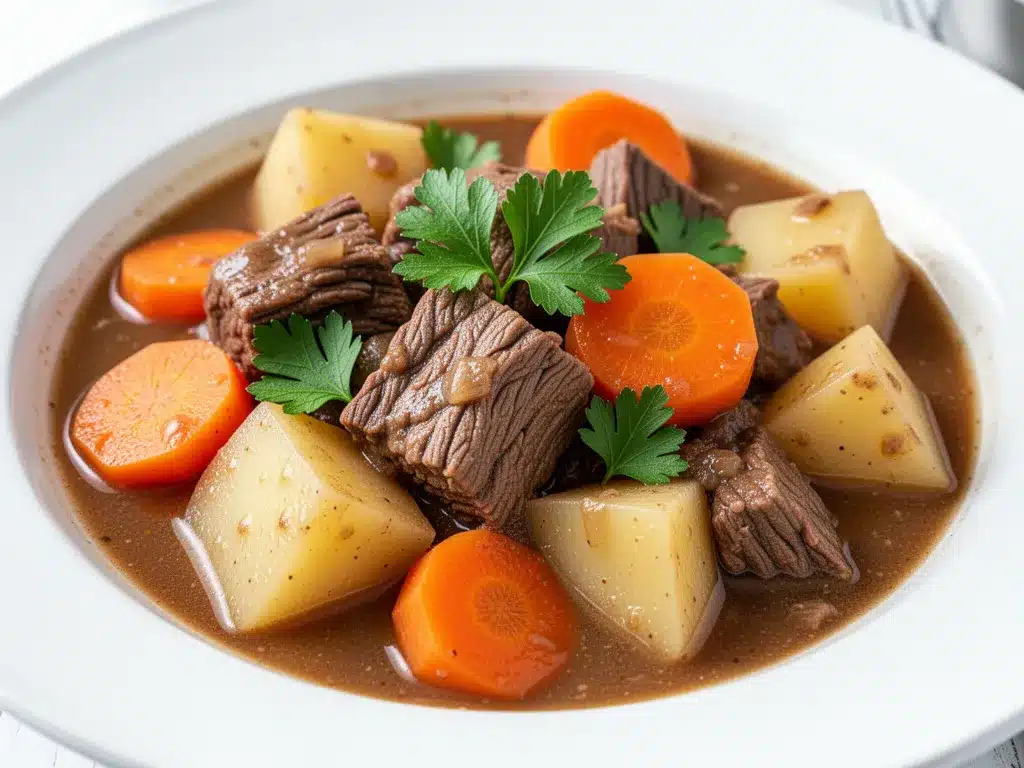 Slow Cooker Beef Stew: 30-Min Prep for Cozy Nights 4 slow cooker beef stew preparation steps