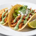 slow cooker shredded chicken tacos - featured image
