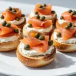 smoked salmon bagel bites - featured image