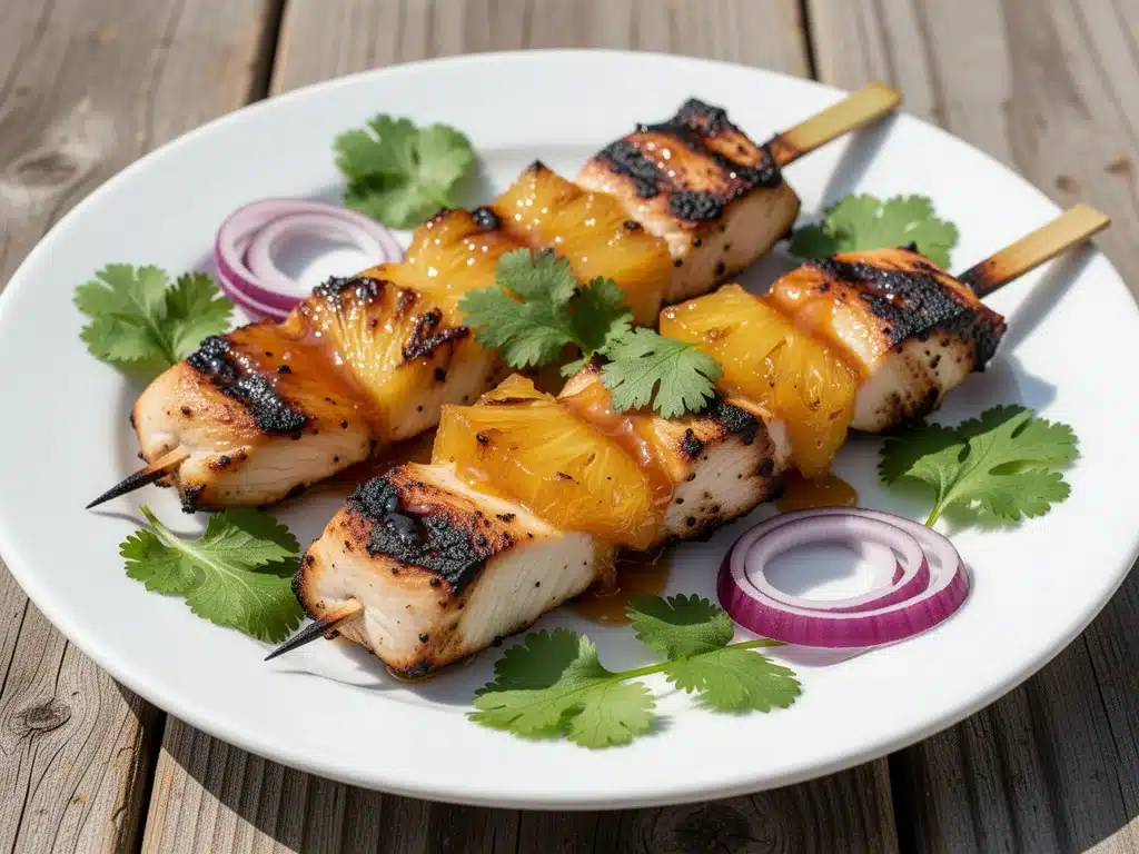 smoky grilled chicken skewers - featured image