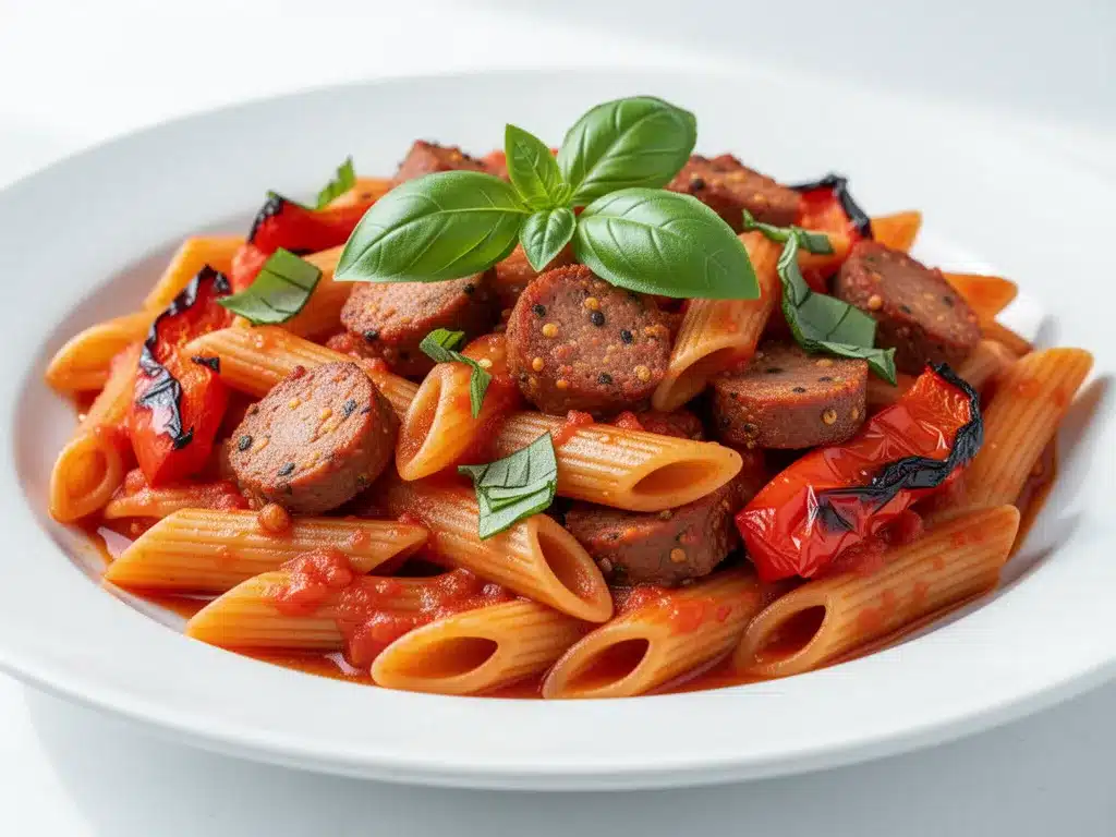 Smoky Sausage Penne Pasta: 15-Minute Best Easy Recipe 4 smoky sausage penne pasta preparation steps