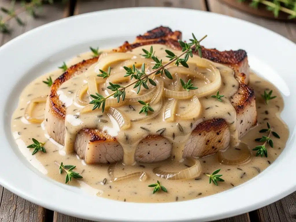 smothered pork chops - featured image