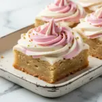 Soft Chewy Sugar Cookie Bars with Buttercream Swirl - featured image