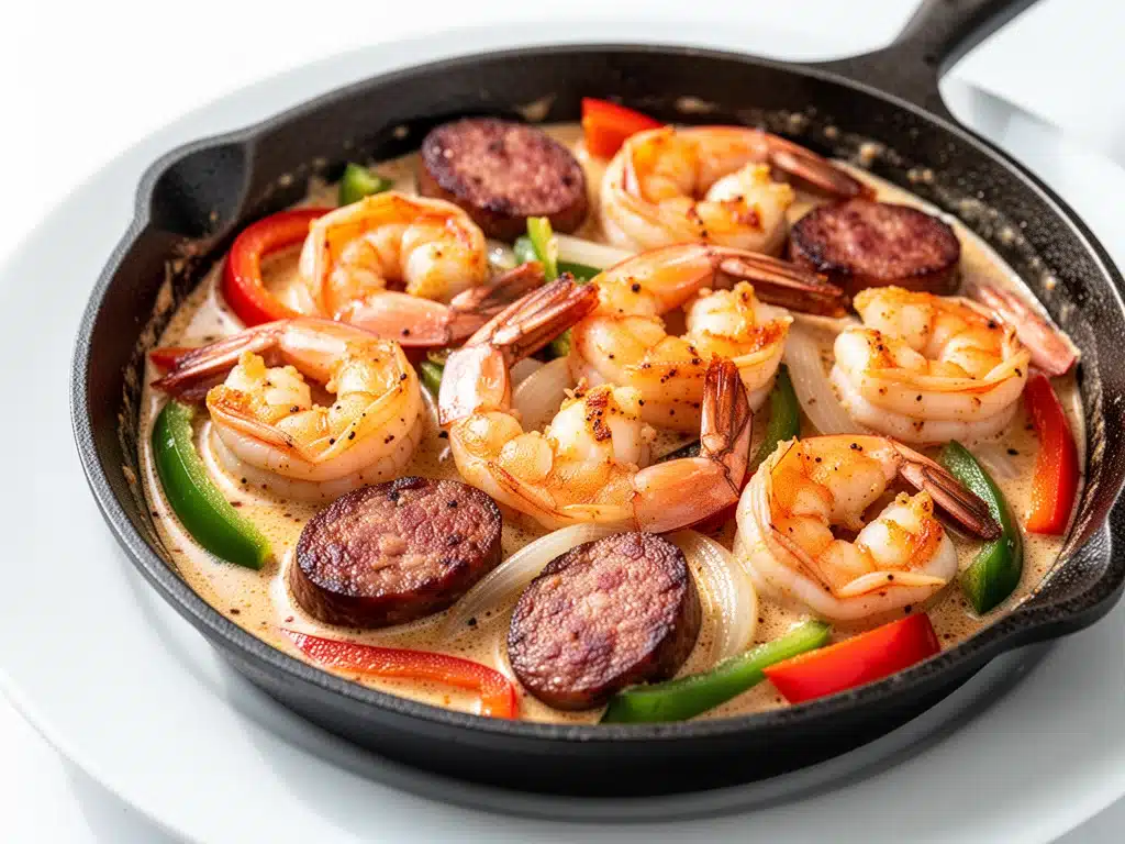 Spicy Cajun Shrimp Skillet with Andouille Sausage - featured image