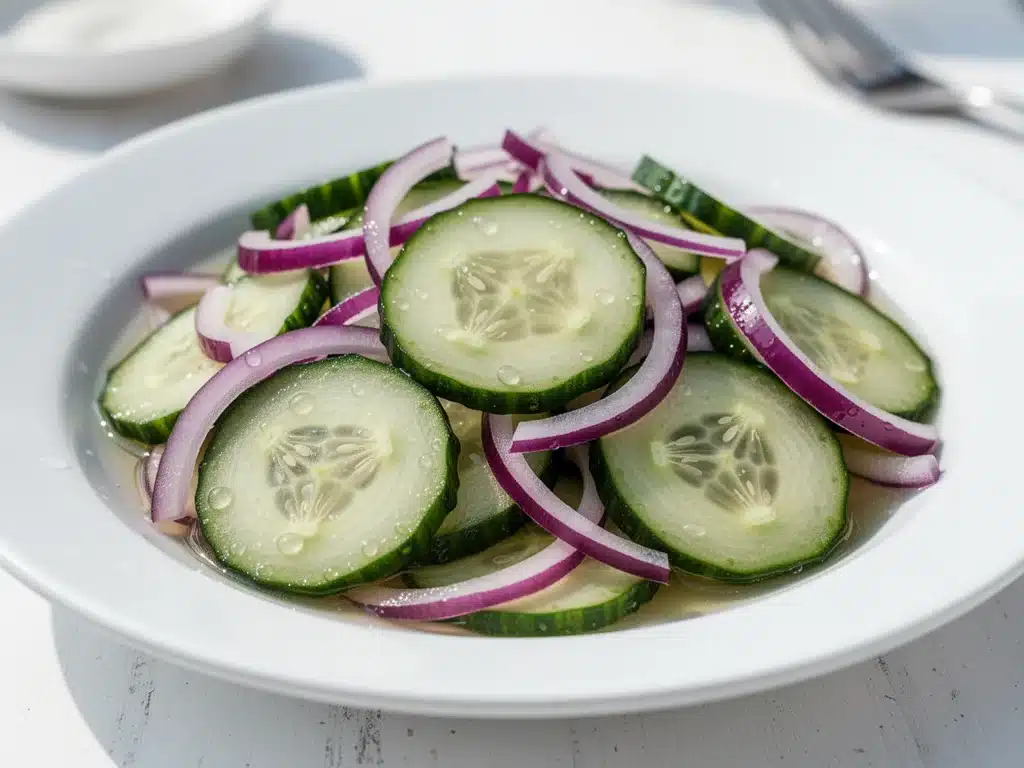 tangy cucumber salad - featured image