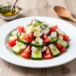 Tangy Cucumber Tomato Feta Salad - featured image