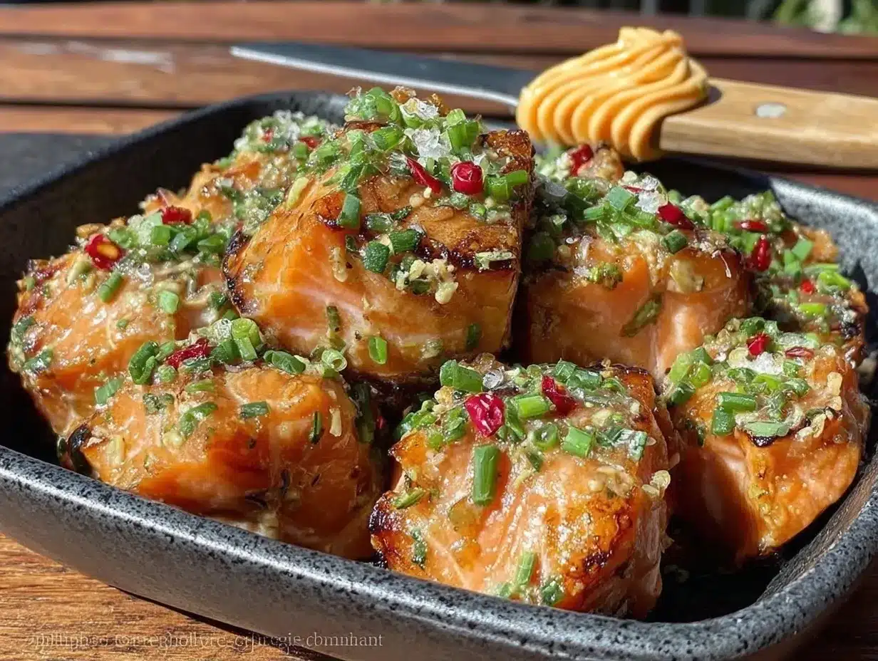 Baked Garlic Butter Salmon Bites: The Way My Nana Made It 4 Baked Garlic Butter Salmon Bites preparation steps