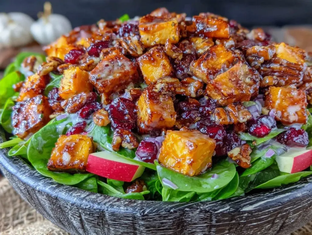 Budget-Friendly Fall Harvest Salad with Candied Pecans - featured image