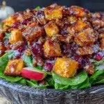 Budget-Friendly Fall Harvest Salad with Candied Pecans - featured image