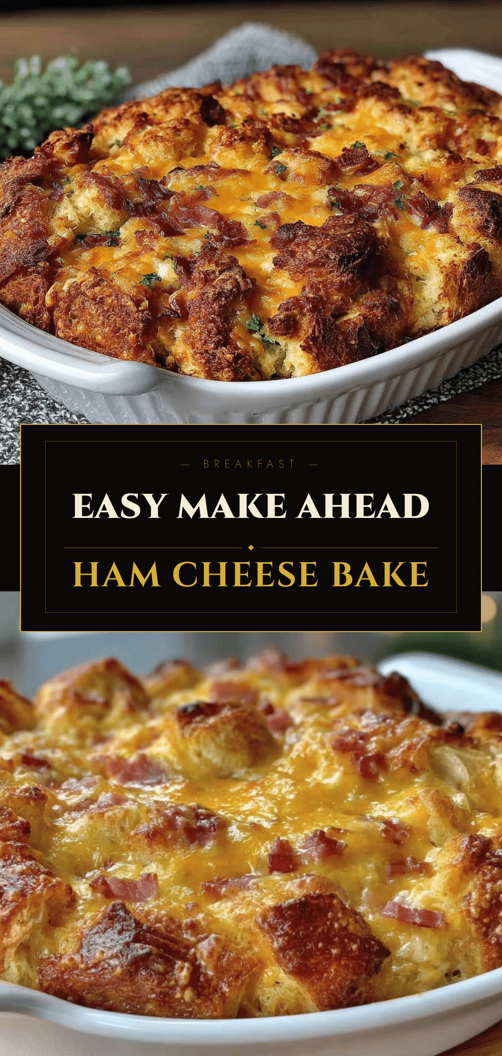Budget-Friendly Ham and Cheese Croissant Breakfast Bake: 1 Serving for Less 5 Budget-Friendly Ham and Cheese Croissant Breakfast Bake recipe