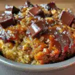 creamy chocolate chip baked oatmeal meal prep - featured image