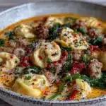 creamy tortellini soup - featured image