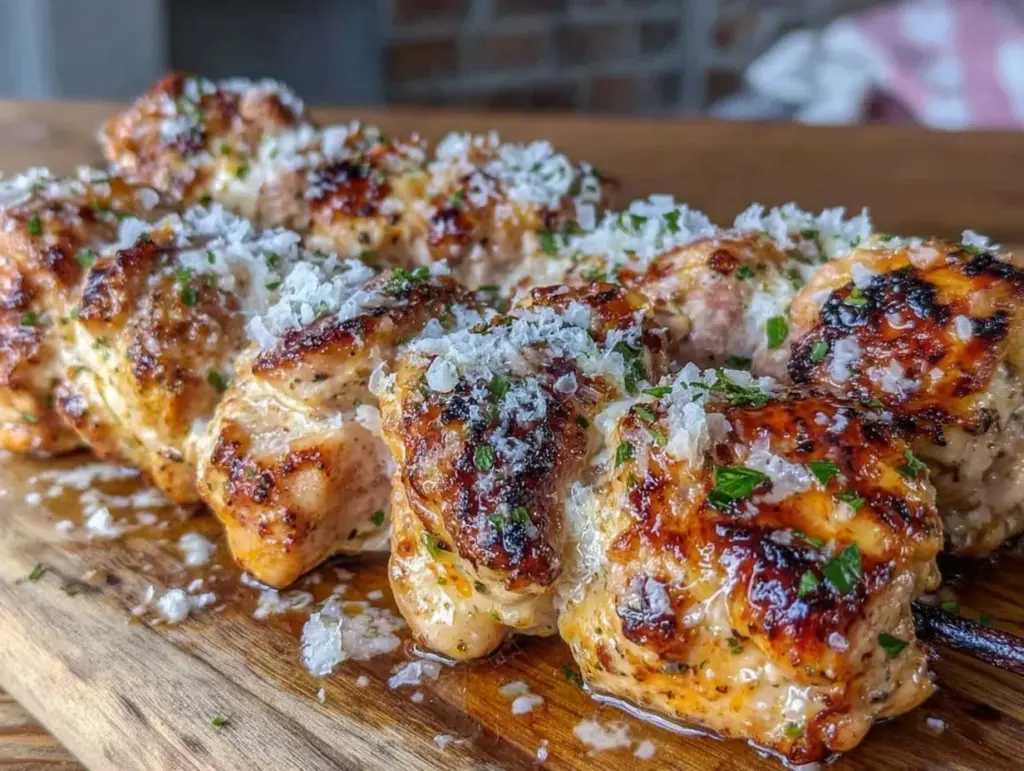 Crispy Garlic Parmesan Chicken Skewers - featured image