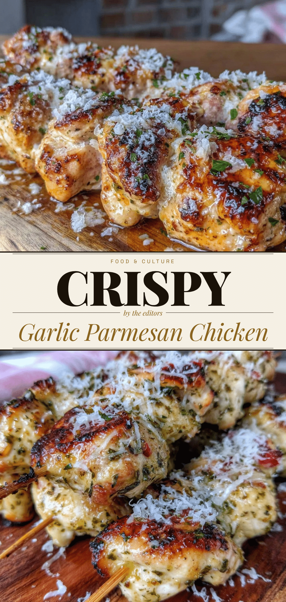 Crispy Garlic Parmesan Chicken Skewers: Perfect Party Appetizer 5 Crispy Garlic Parmesan Chicken Skewers recipe