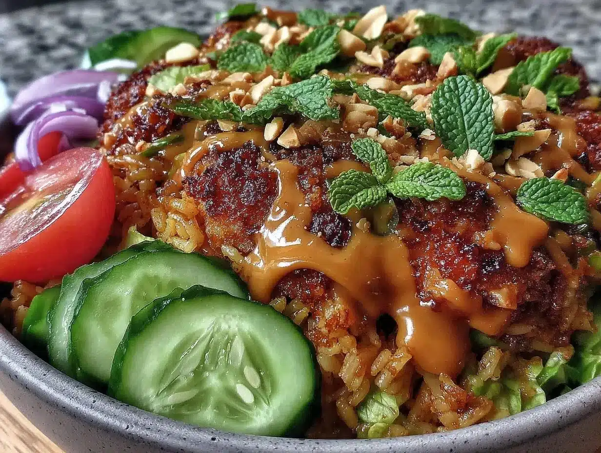Crispy Rice Salad: Grandma’s Spicy Peanut Dressing 4 crispy rice salad preparation steps