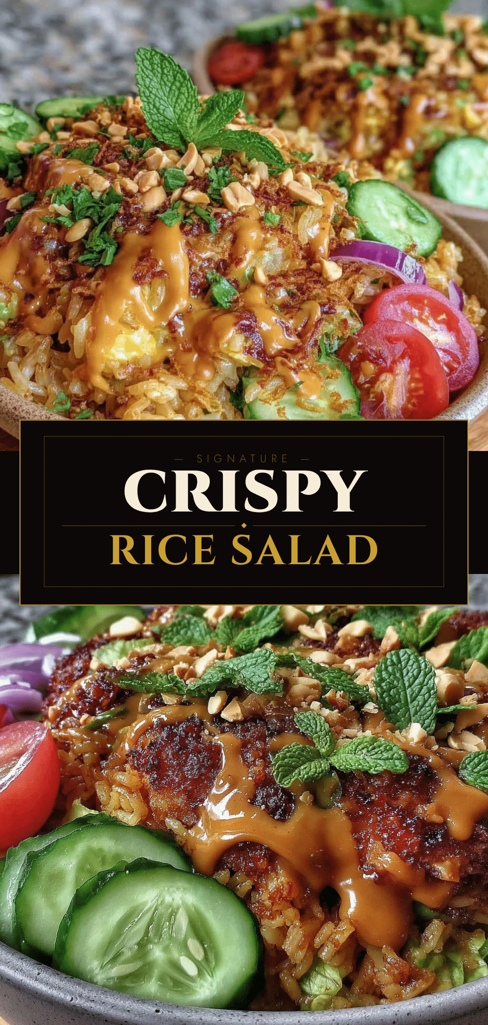 Crispy Rice Salad: Grandma’s Spicy Peanut Dressing 5 crispy rice salad recipe
